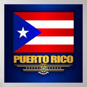 Póster Bandera de Puerto Rico