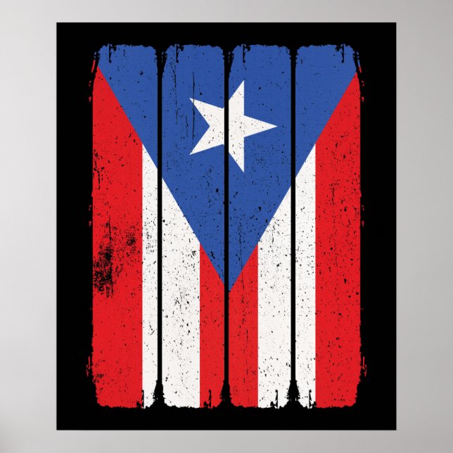 Póster Bandera de Puerto Rico (Frente)