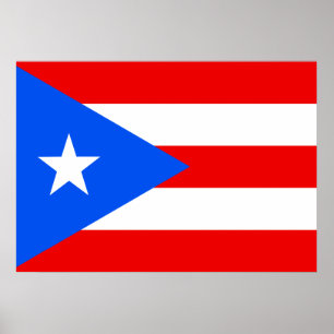 Póster Bandera de Puerto Rico