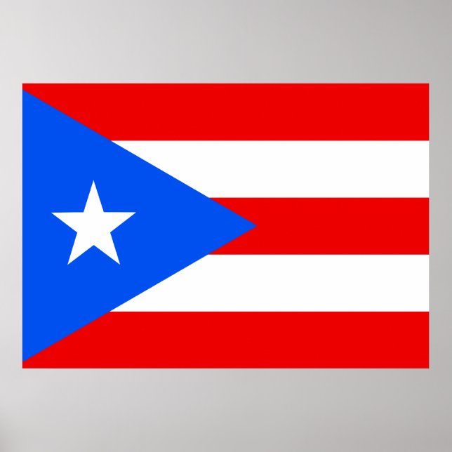 Póster Bandera de Puerto Rico (Frente)