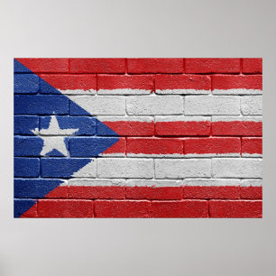 Póster Bandera de Puerto Rico