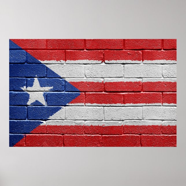 Póster Bandera de Puerto Rico (Frente)