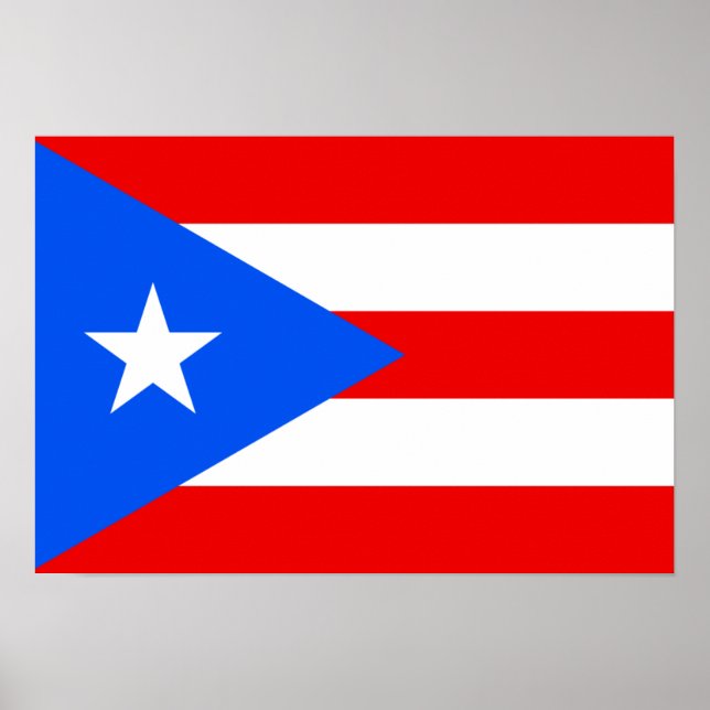 Póster Bandera de Puerto Rico (Frente)