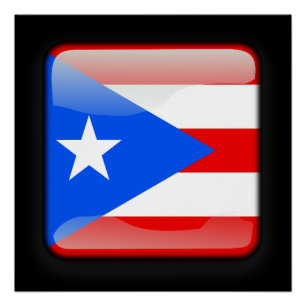 Póster Bandera de Puerto Rico