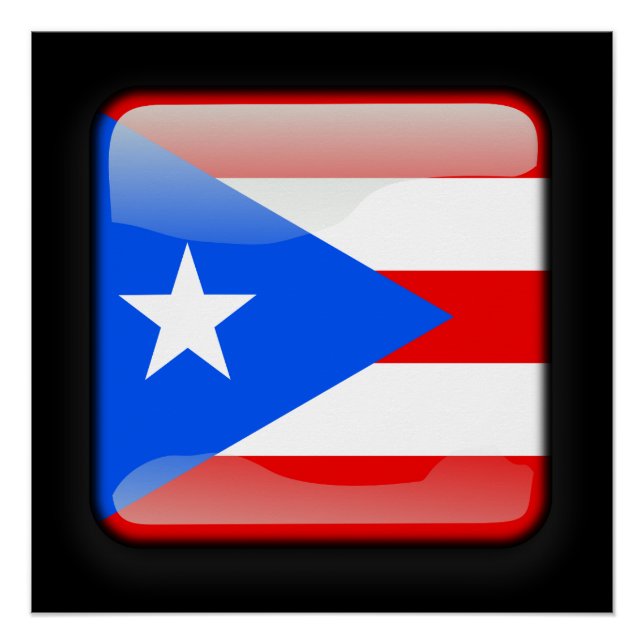 Póster Bandera de Puerto Rico (Anverso)