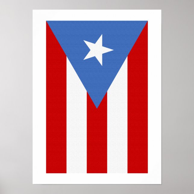 Póster Bandera de Puerto Rico (Frente)