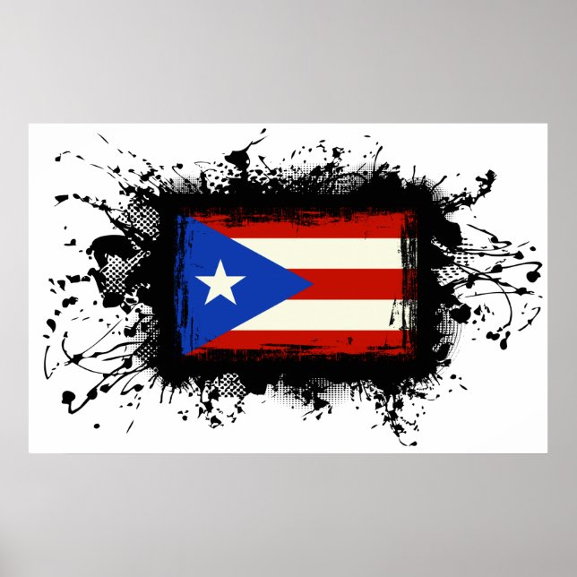 Póster Bandera de Puerto Rico (Frente)