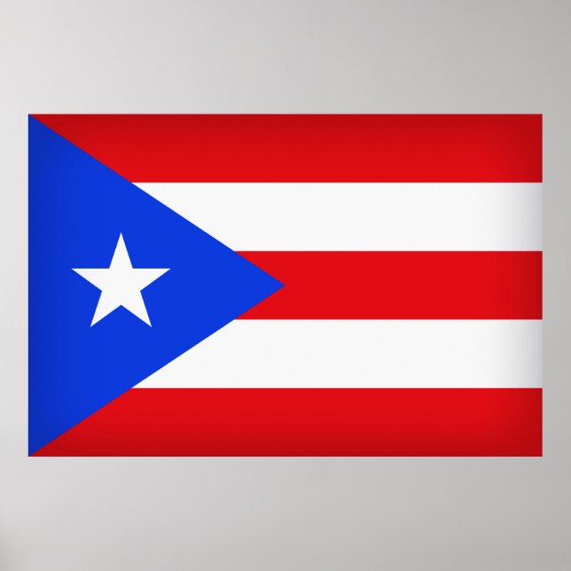 Póster Bandera de Puerto Rico (Frente)