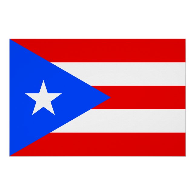 Póster Bandera de Puerto Rico (Anverso)