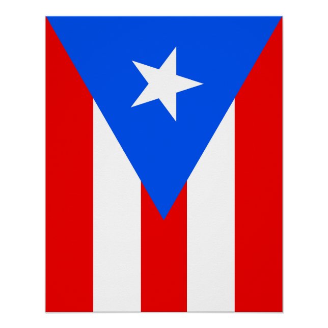 Póster Bandera de Puerto Rico (Anverso)