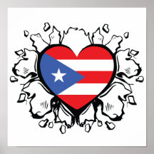 Bandera de Puerto Rico Boricua Cute simple Poster