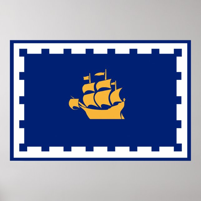 Póster Bandera de Quebec (Frente)