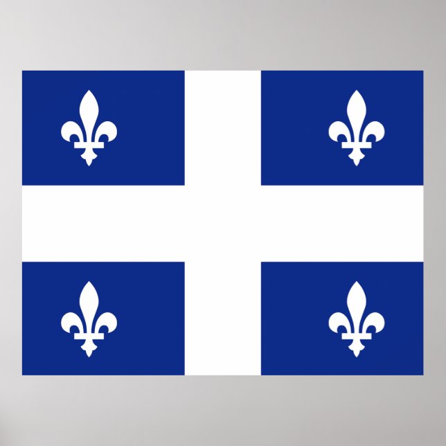 Póster Bandera de Quebec (Frente)