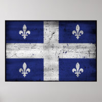 Bandera de Quebec estilo grunge erosionado