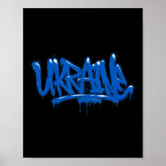 Póster Bandera de regalo de Ucrania Ukraini Kiev Ucranian