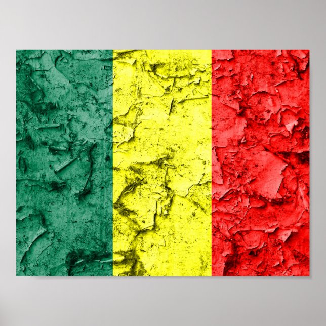 Póster Bandera de reggae vintage (Frente)