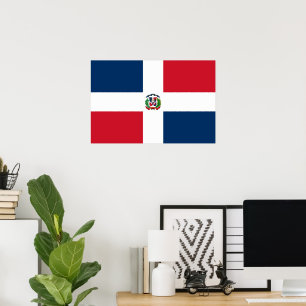 Póster Bandera de República Dominicana