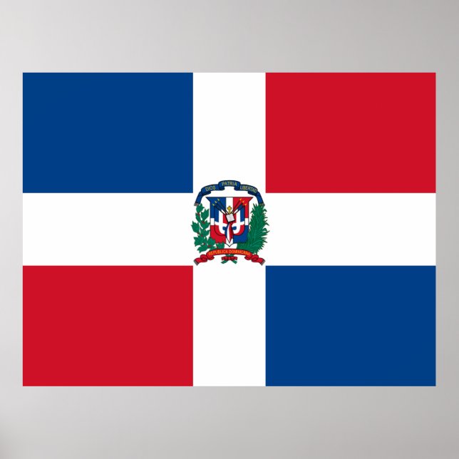 Póster Bandera de República Dominicana (Frente)