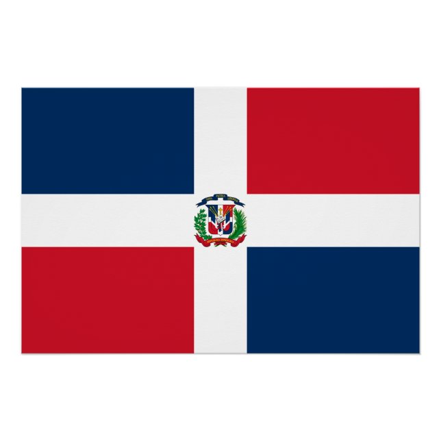 Póster Bandera de República Dominicana (Anverso)
