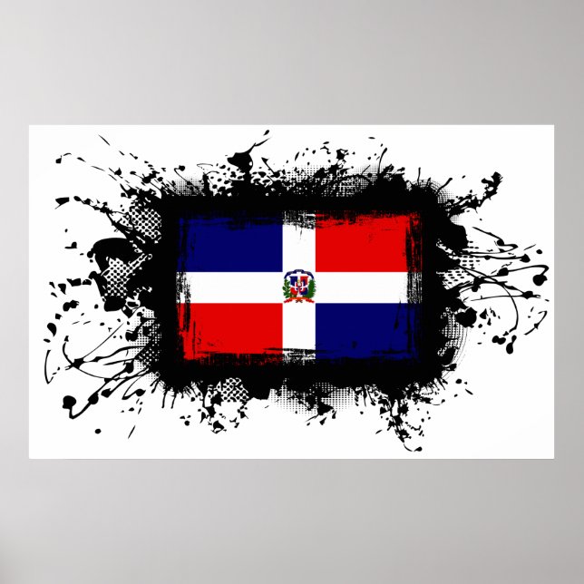 Póster Bandera de República Dominicana (Frente)