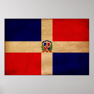 Póster Bandera de República Dominicana