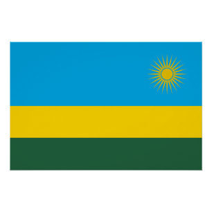 Póster Bandera de Ruanda