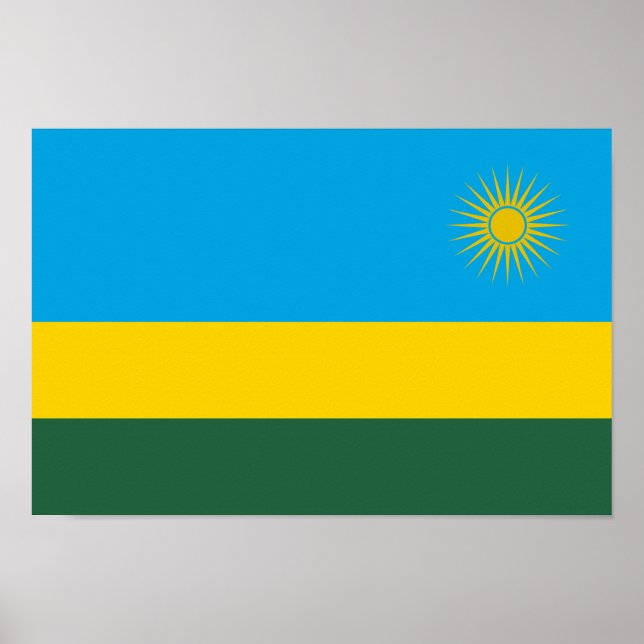 Póster Bandera de Ruanda (Frente)