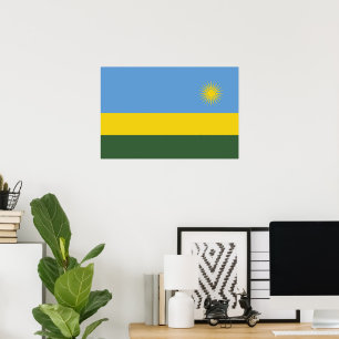 Póster Bandera de Ruanda