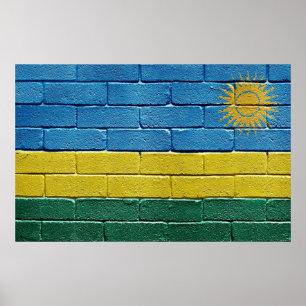 Póster Bandera de Ruanda