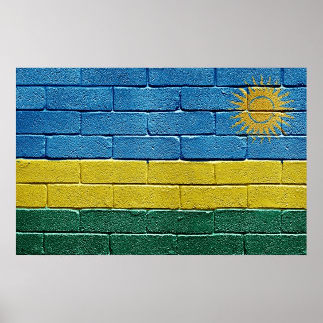 Póster Bandera de Ruanda (Frente)