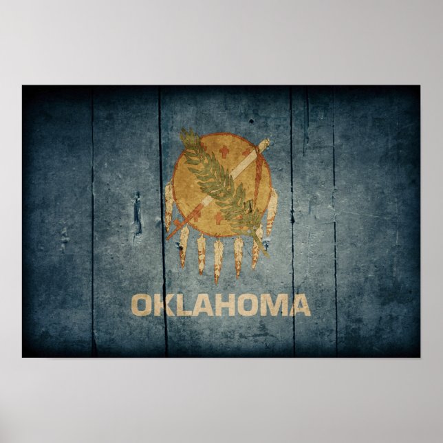 Póster Bandera de Rugged Wood Oklahoma (Frente)