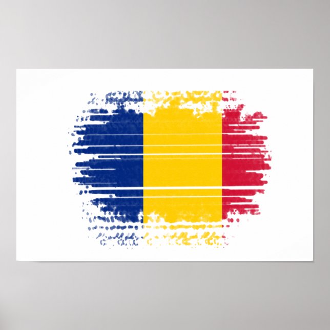 Póster Bandera de Rumania (Frente)