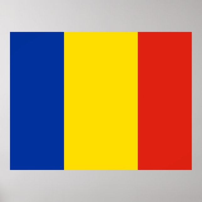 Póster Bandera de Rumania (Frente)