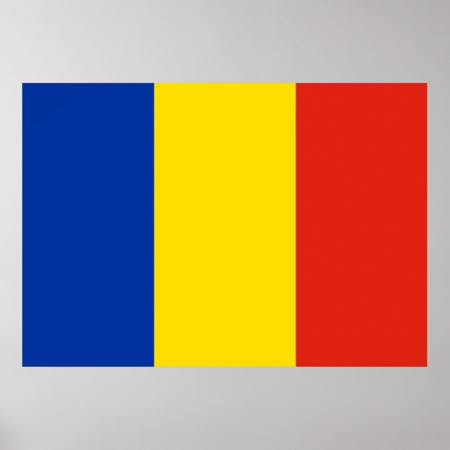 Póster Bandera de Rumania (Frente)