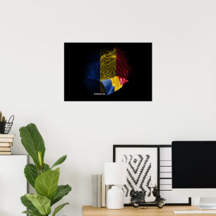 Póster bandera de Rumania