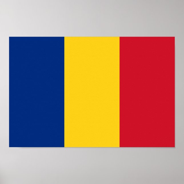 Póster Bandera de Rumania (Frente)