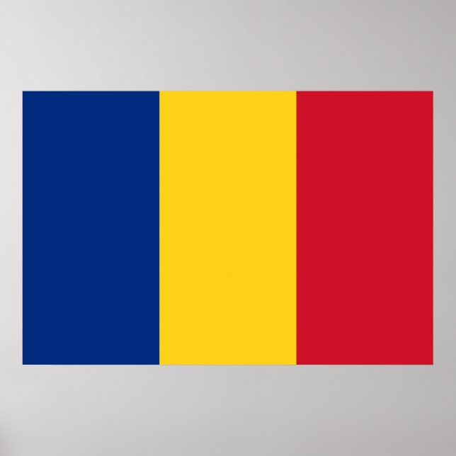Póster Bandera de Rumania patriótica rumana (Frente)