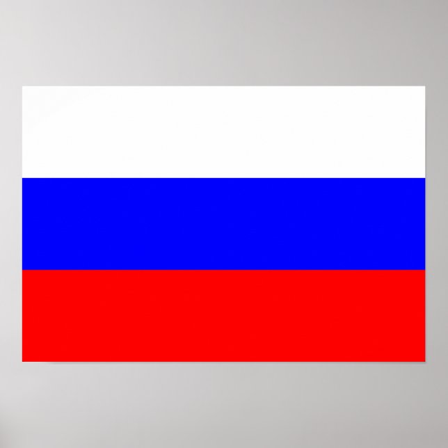 Póster Bandera de Rusia (Frente)