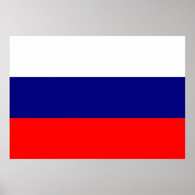 Póster Bandera de Rusia (Frente)
