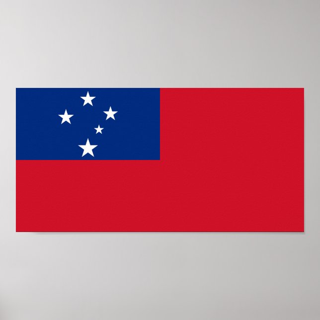 Póster Bandera de Samoa (Frente)