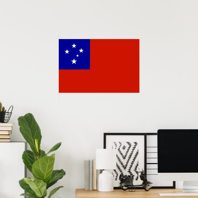 Póster Bandera de Samoa (Oficina en casa)
