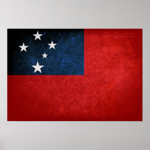 Póster Bandera de Samoa