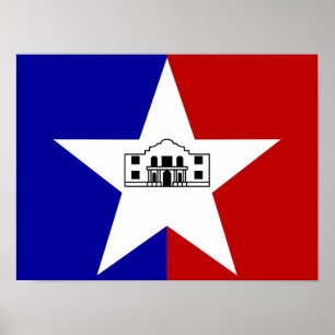 Póster Bandera de San Antonio