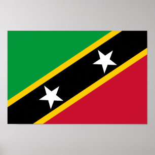 Póster Bandera de San Cristóbal y Nieves
