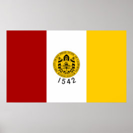 Póster Bandera de San Diego (California)