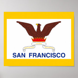 Póster Bandera de San Francisco, Poster de California