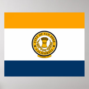 Póster Bandera de San José (California)