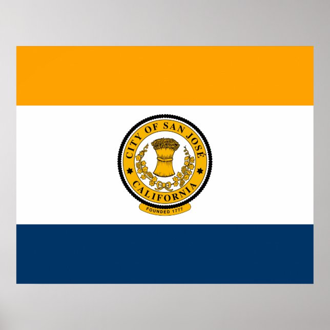 Póster Bandera de San José (California) (Frente)
