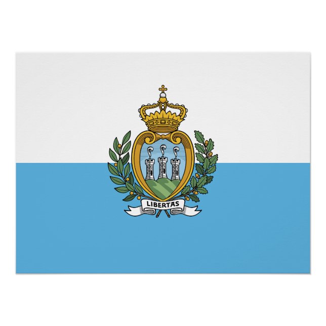 Póster Bandera de San Marino (Anverso)