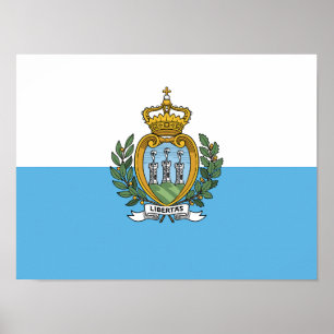 Póster Bandera de San Marino